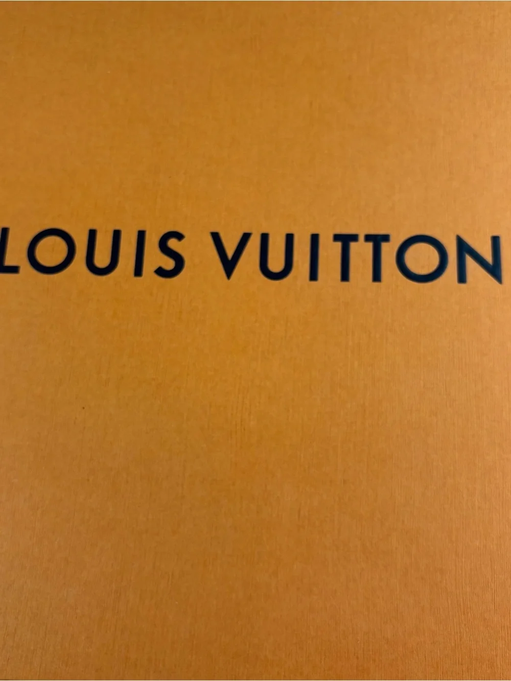 Louis Vuitton authentic signature‎ large Orange Box Black Logo magnet closure